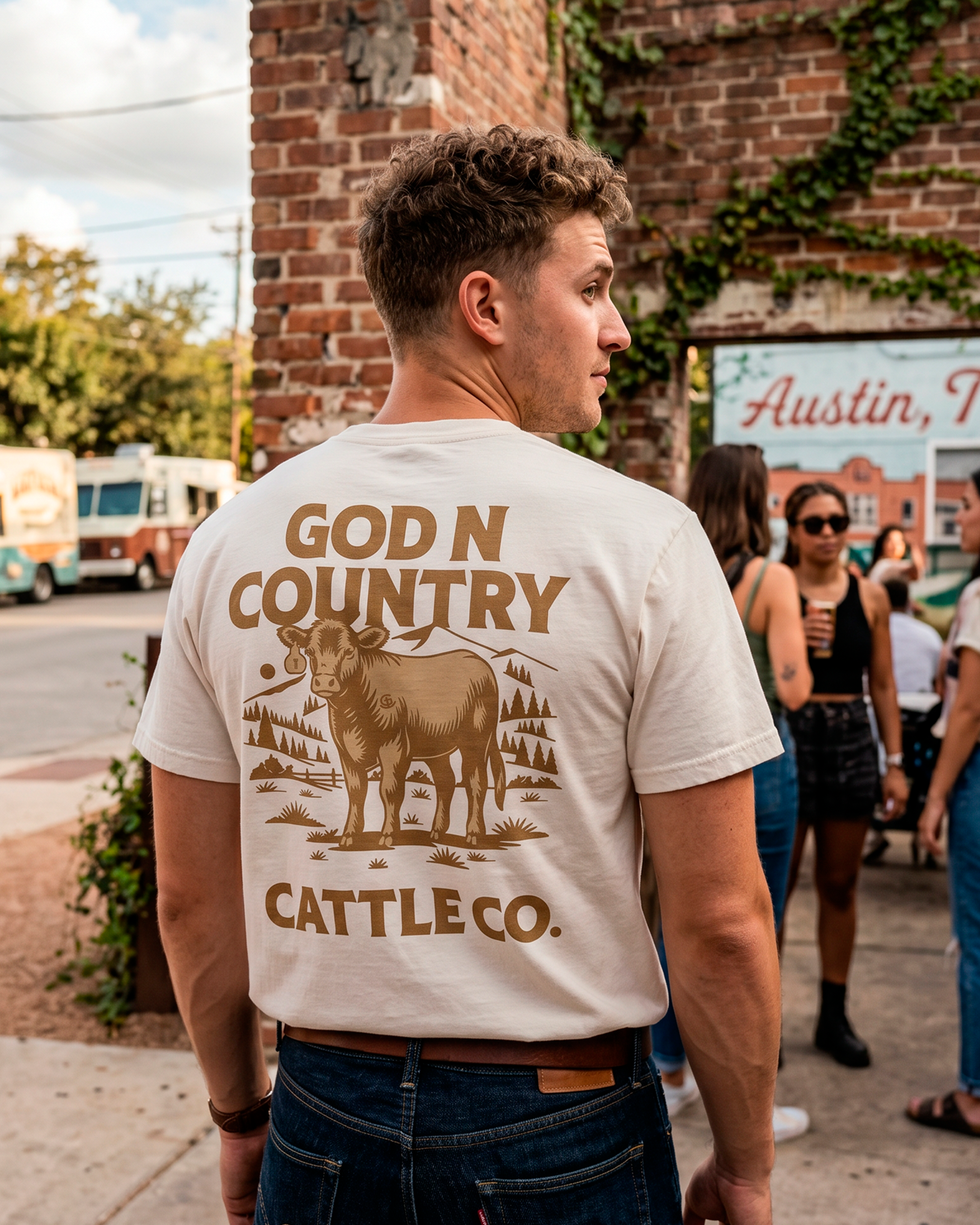 God N' Country Vintage Cattle Heavy Tee