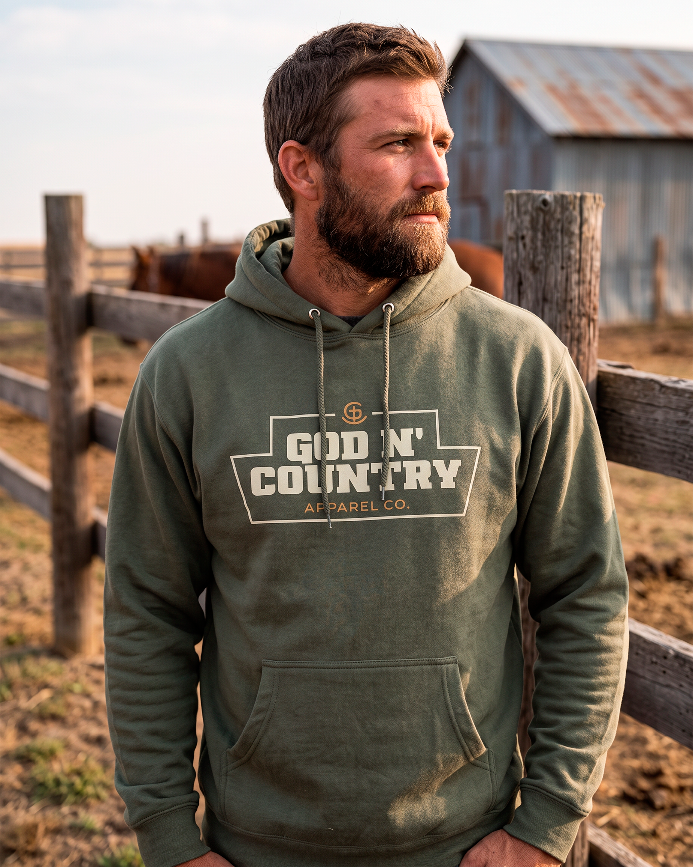 God N' Country Bold Apparel Co Heavyweight Hoodie