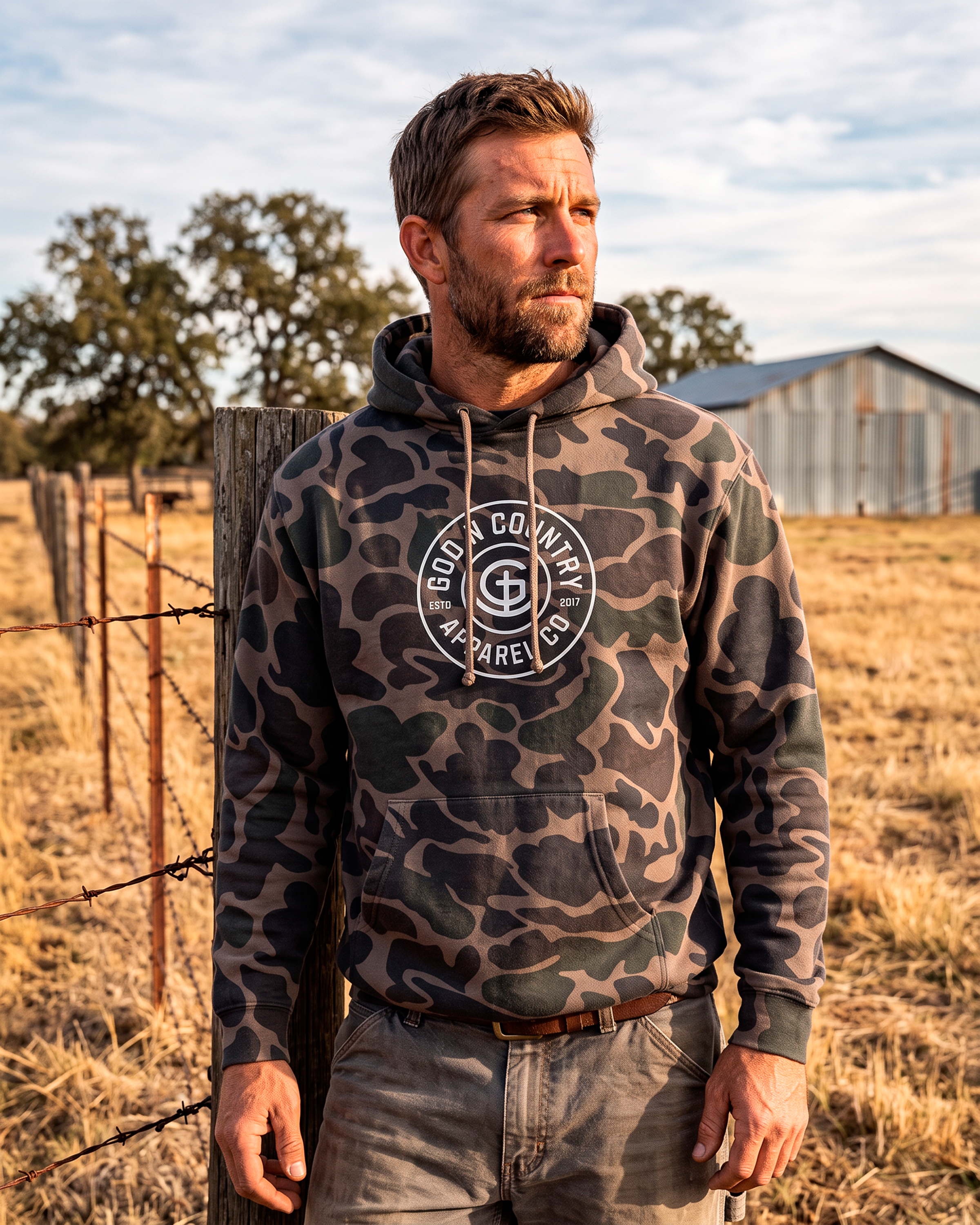 God N' Country Circle Brand Duck Camo Heavyweight Hoodie