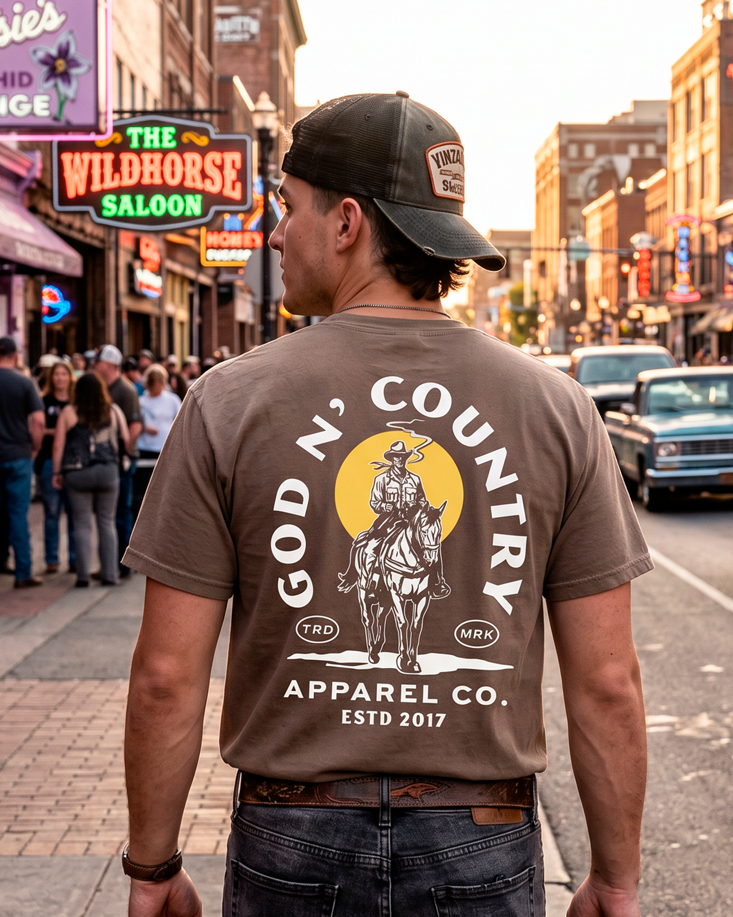God N' Country Vintage Cowboy Tee