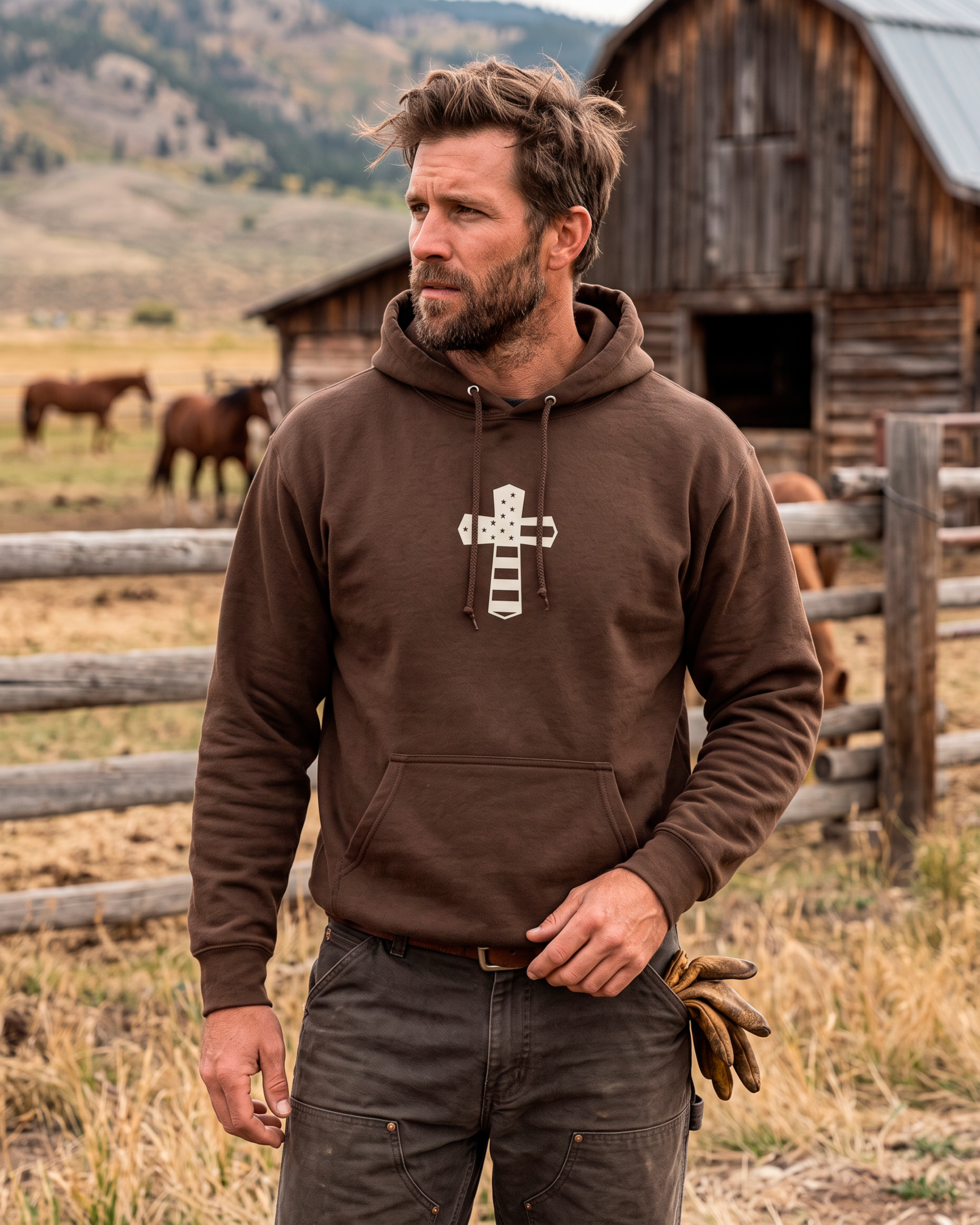 God N' Country Faith Freedom Heavyweight Hoodie