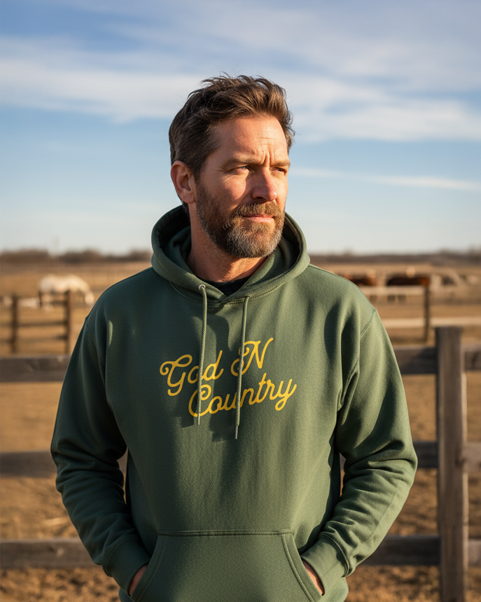 God N Country Script Hoodie