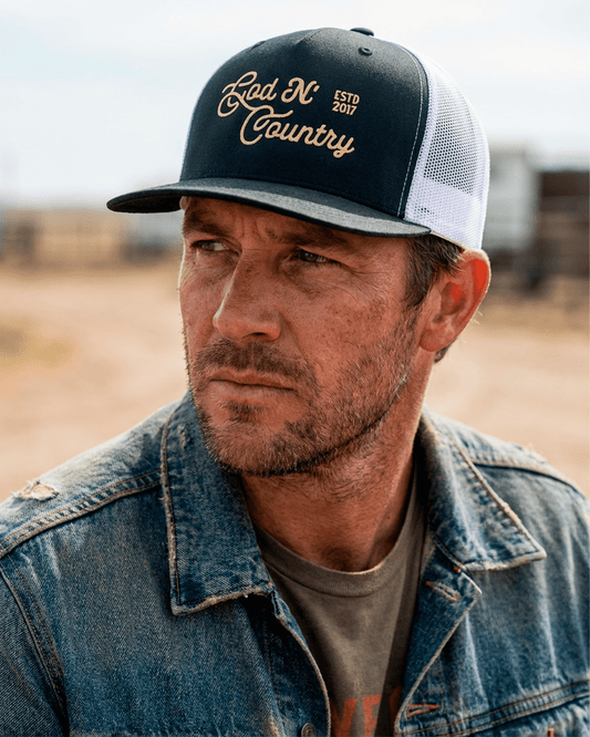 God N Country FOLS Script Hat - hats - God N' Country