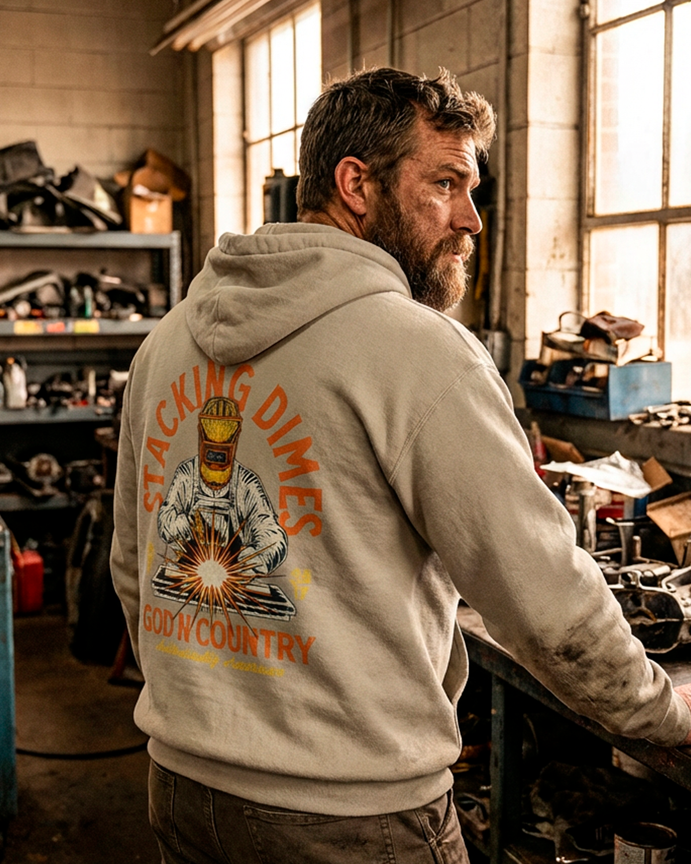 God N Country Stacking Dimes Hoodie