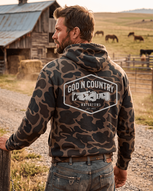 God N' Country Duck Call Camo Heavyweight Hoodie - hoodies - God N' Country