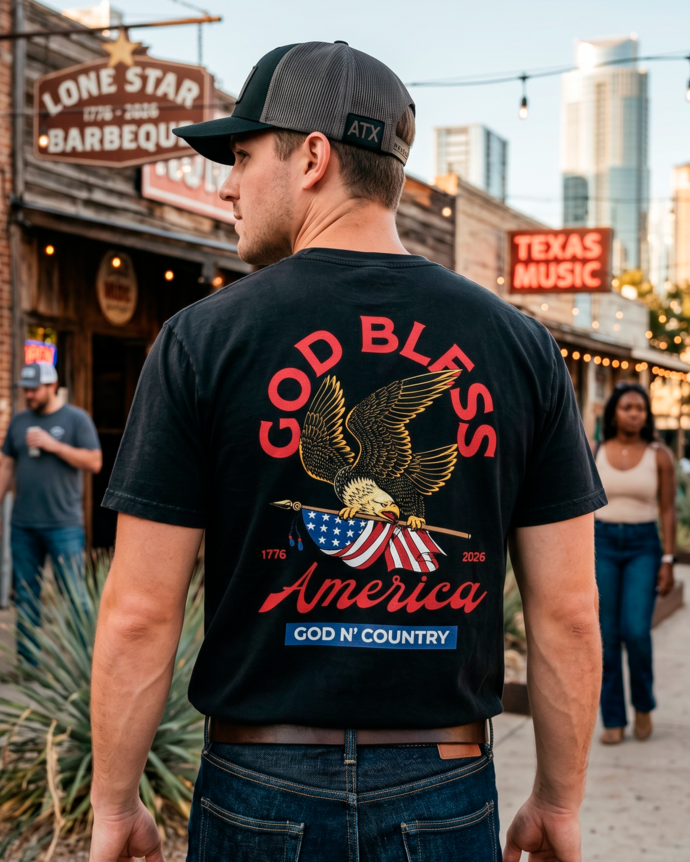 God N' Country Vintage 250 Eagle Heavy Tee