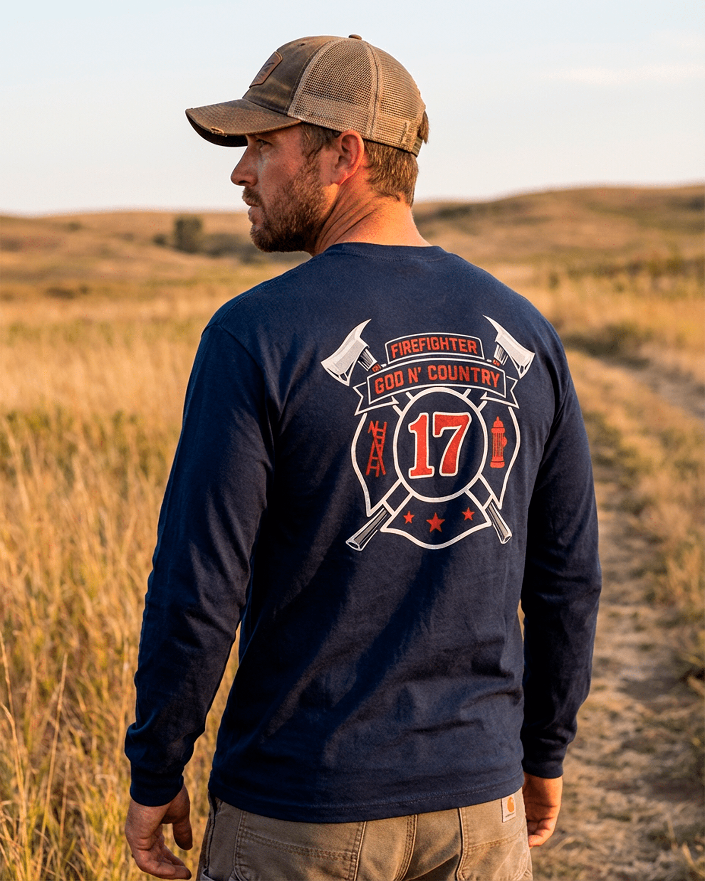 God N Country Firehouse Long Sleeve Tee - long sleeves - God N' Country