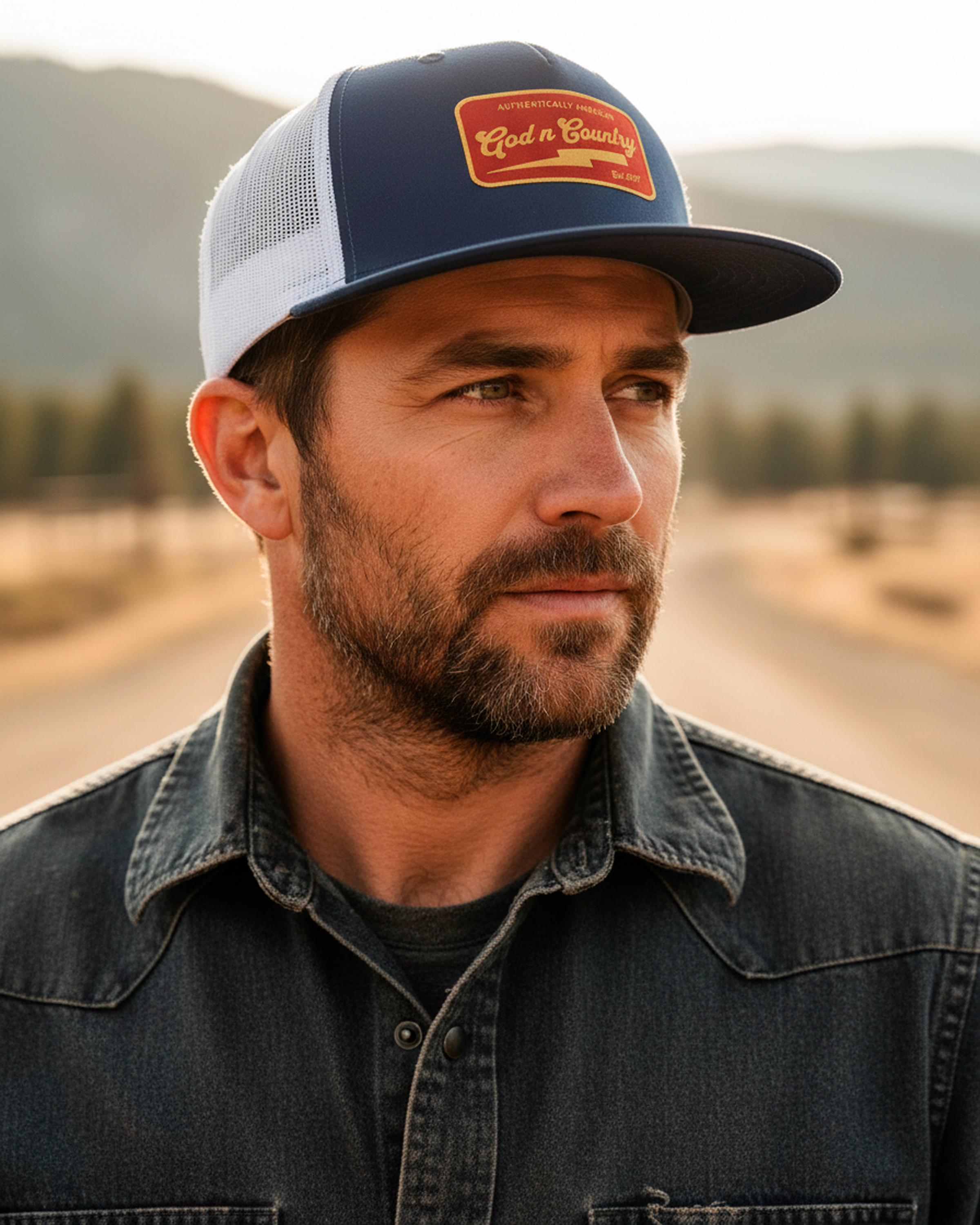 God N Country Bolt Trucker Hat