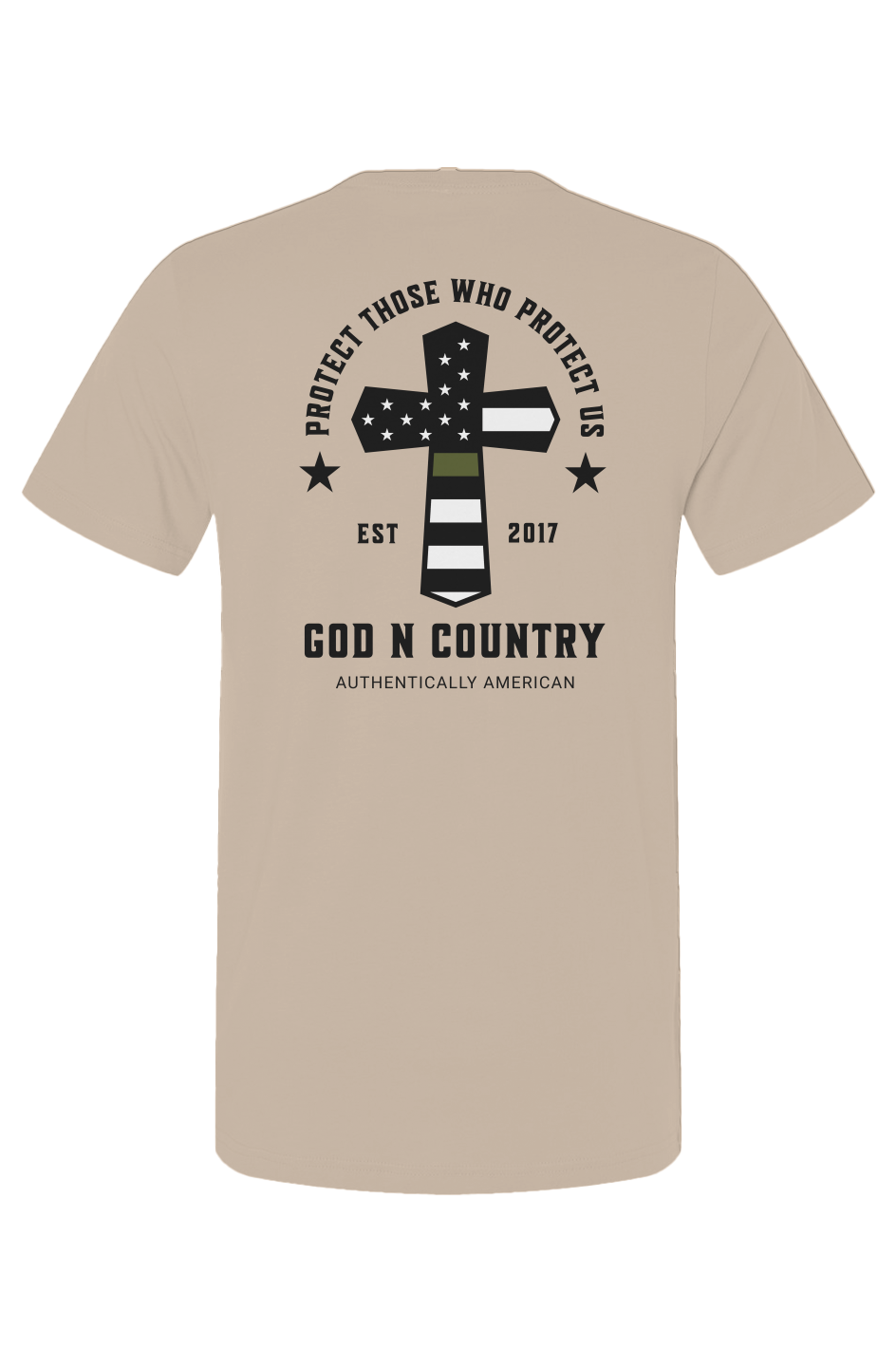 God N Country Protect Green Line T-Shirt
