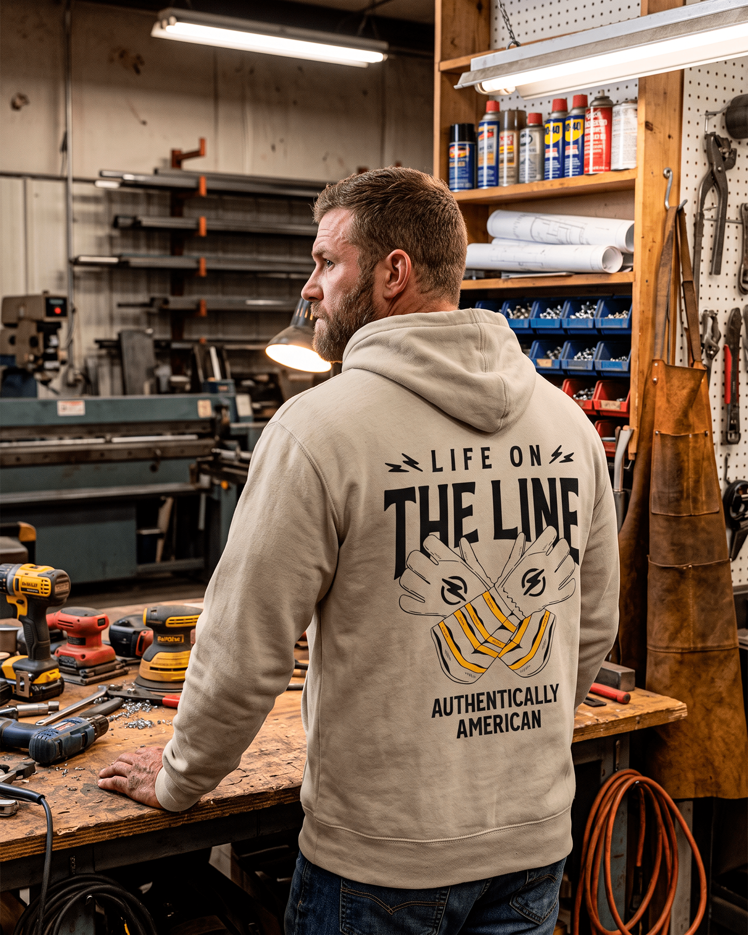 God N' Country Line on the Line Heavyweight Hoodie - hoodies - God N' Country