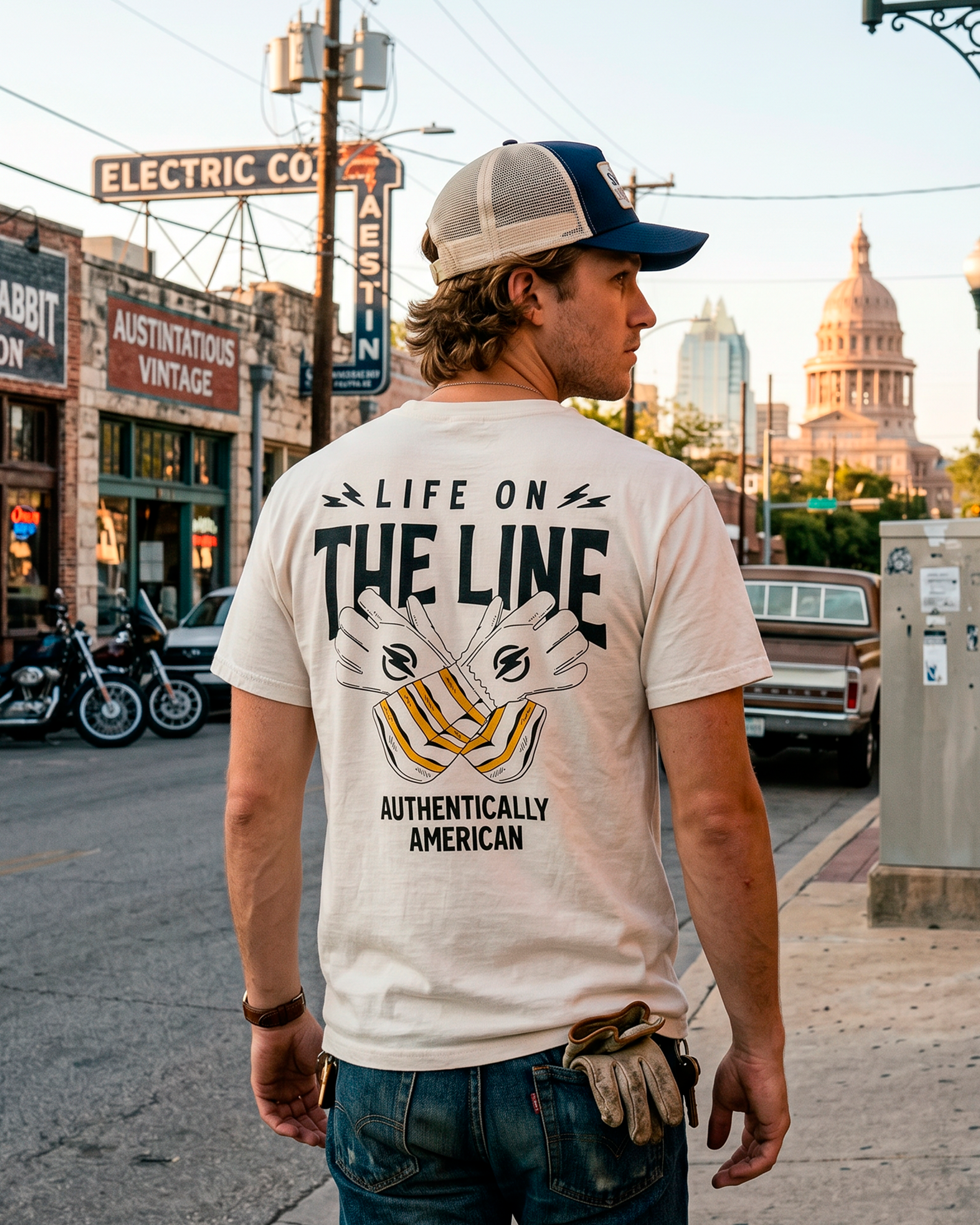 God N' Country Vintage Linemen Heavy Tee