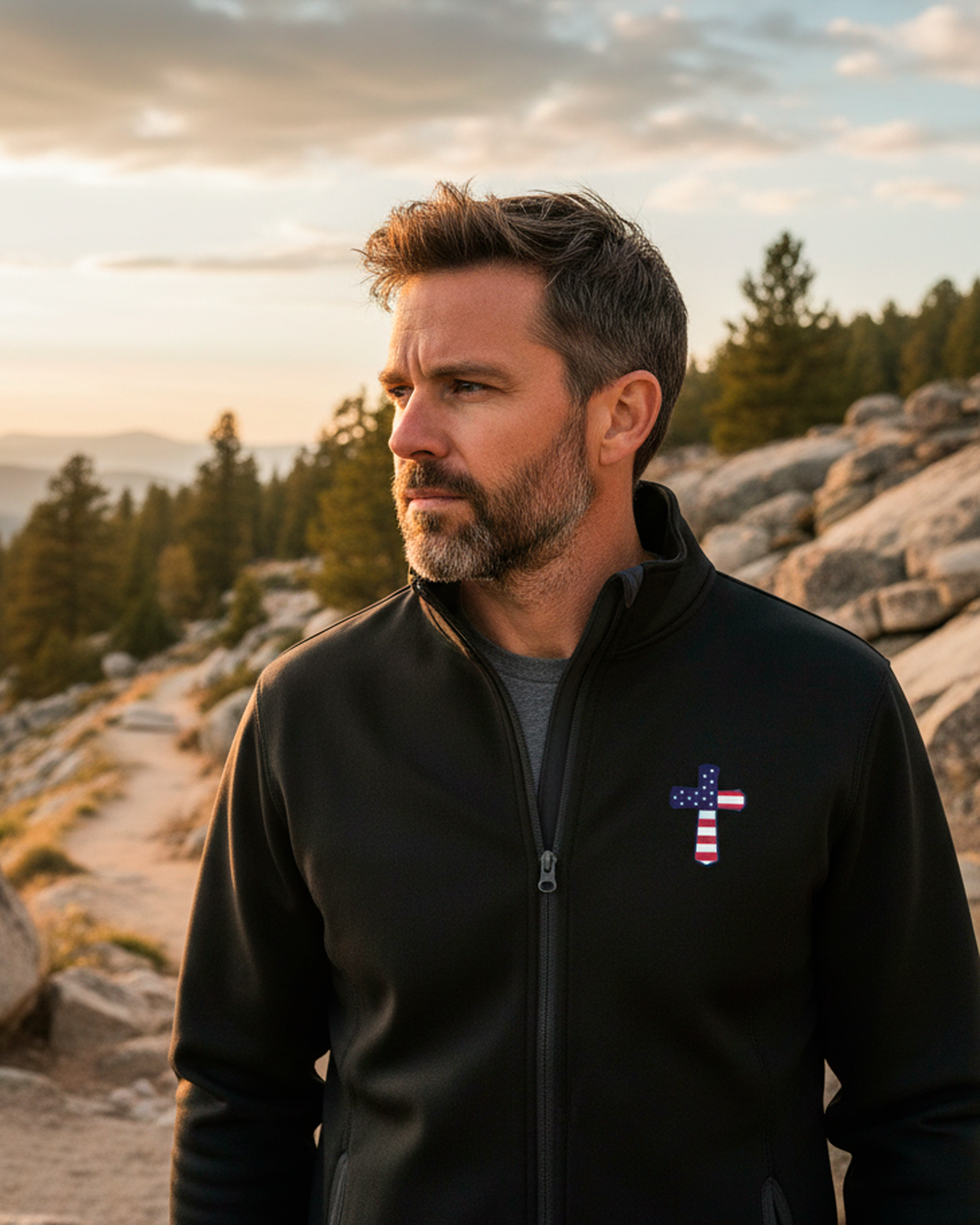 God N Country Men’s Sport-Wick Contrast Jacket