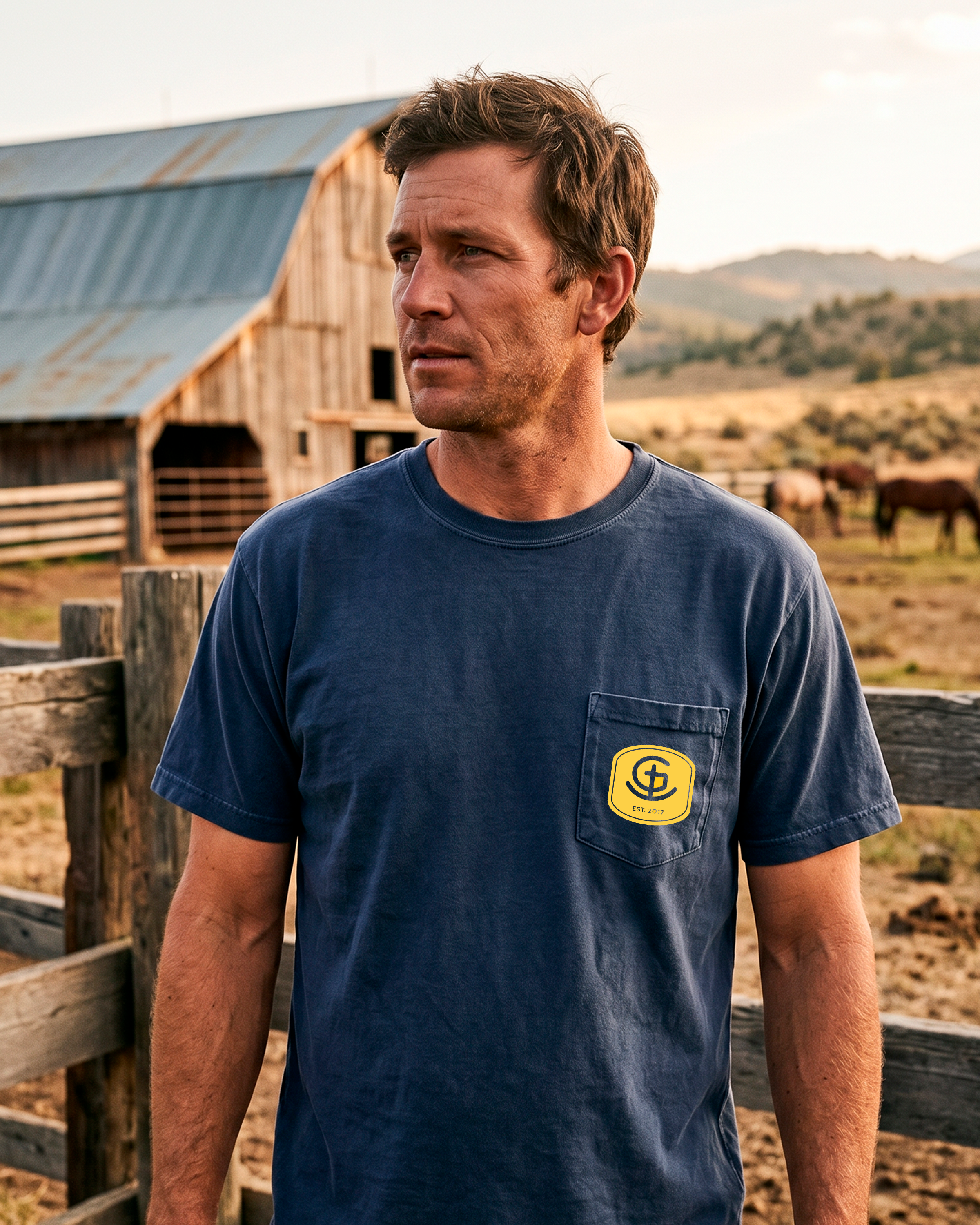 God N' Country Heritage Heavyweight Pocket Tee