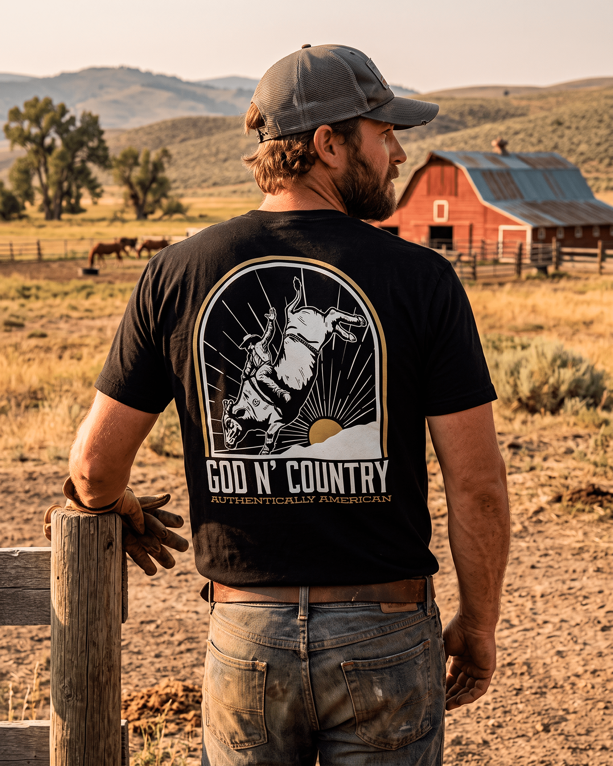 God N Country Bull Rider Everyday Tee - tshirts - God N' Country