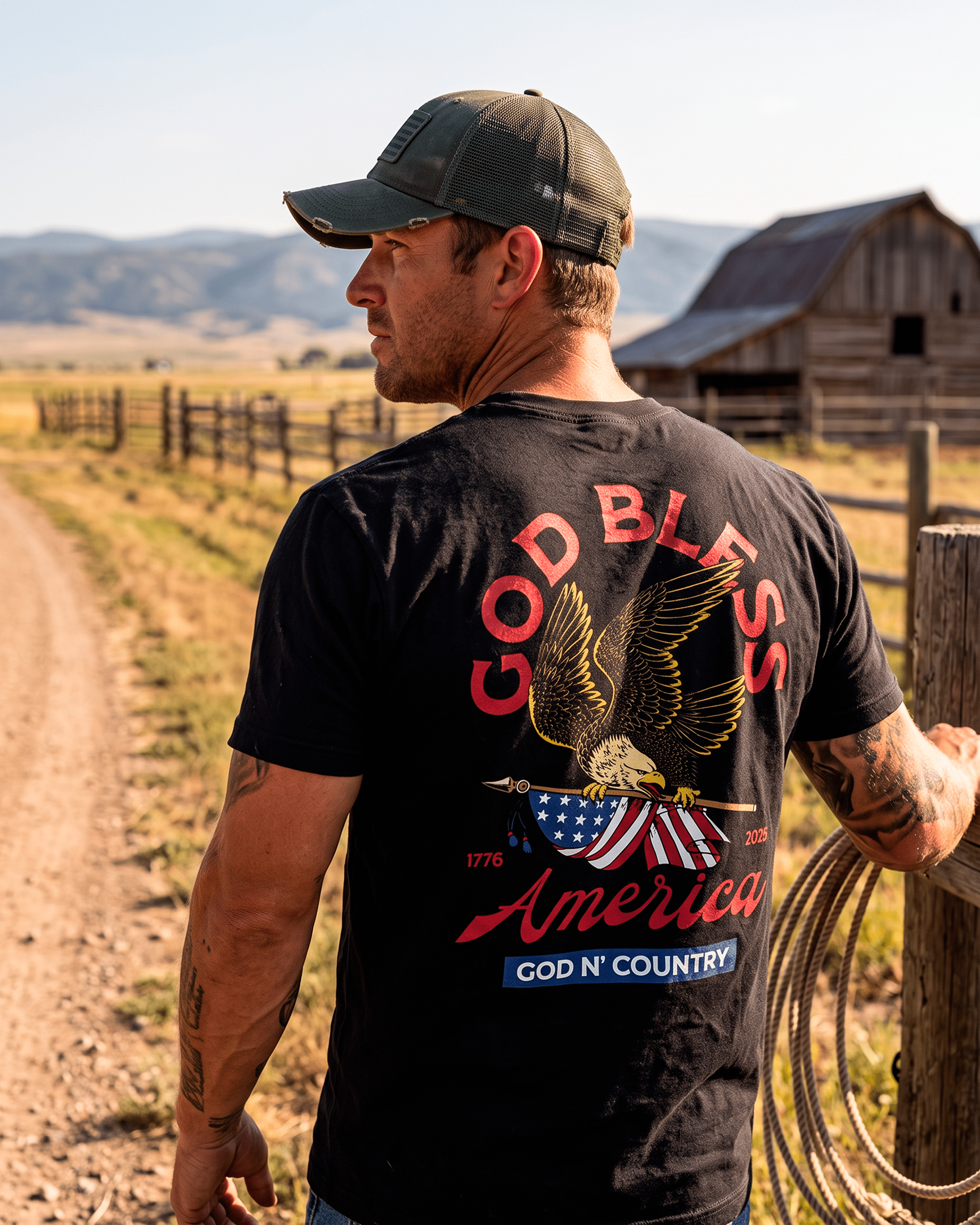 God N' Country 250th Anniversary Eagle Everyday Tee - tshirts - God N' Country
