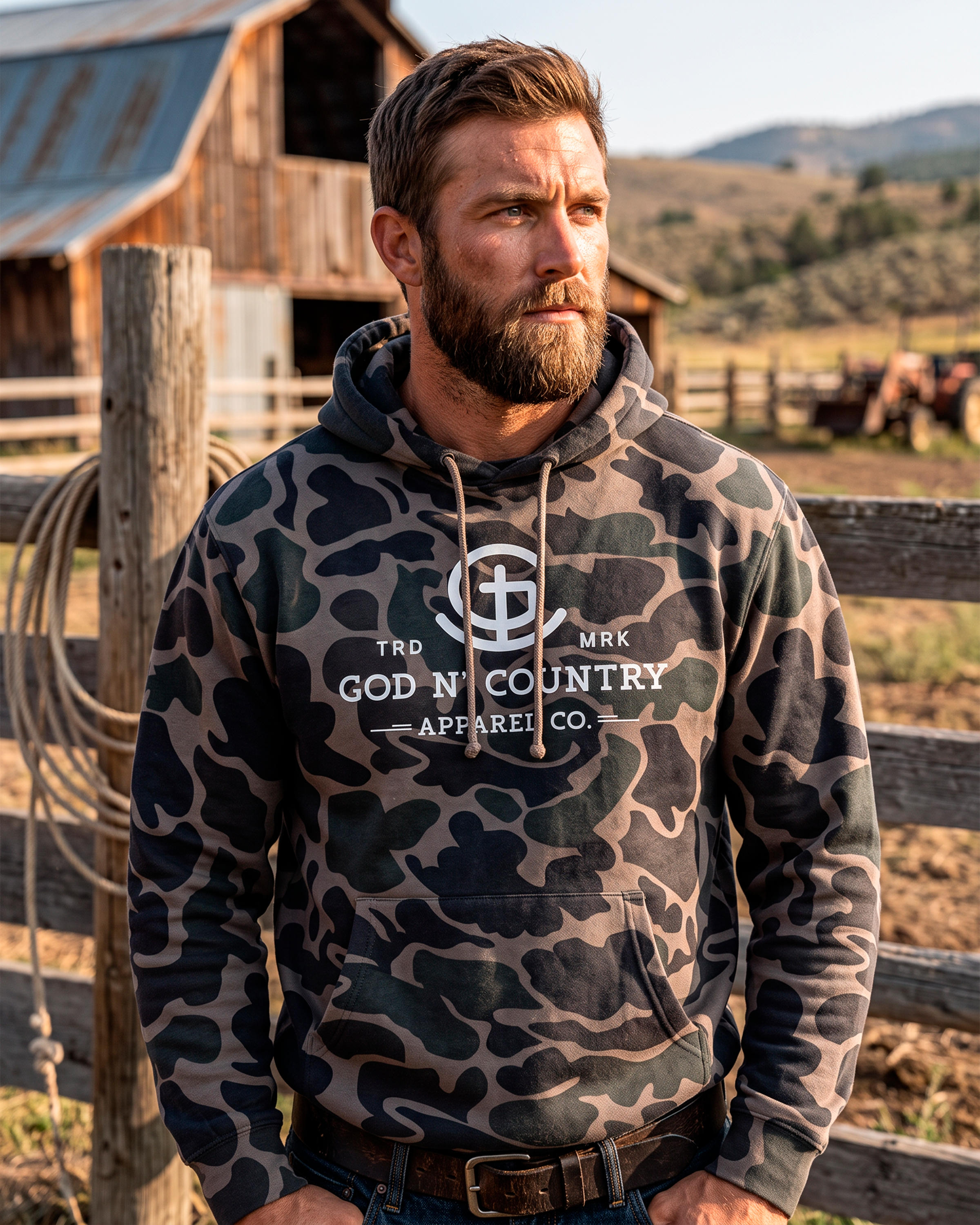 God N' Country Signature Duck Camo Heavyweight Hoodie