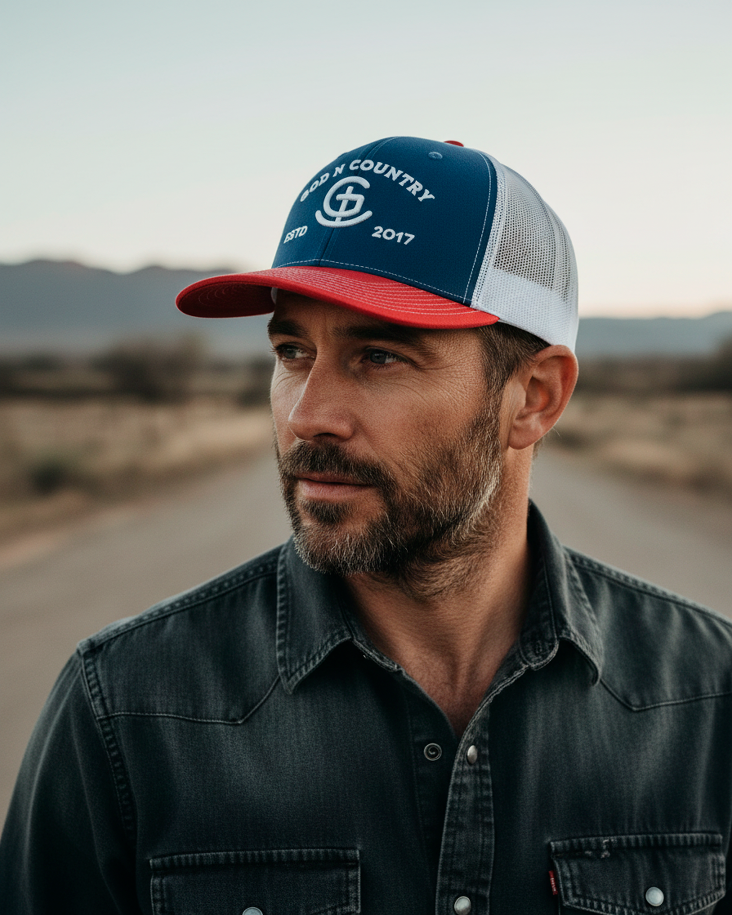 God N Country Patriot Heritage Trucker Hat