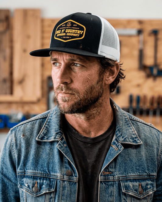 God N' Country Retro Badge Trucker Hat - hats - God N' Country