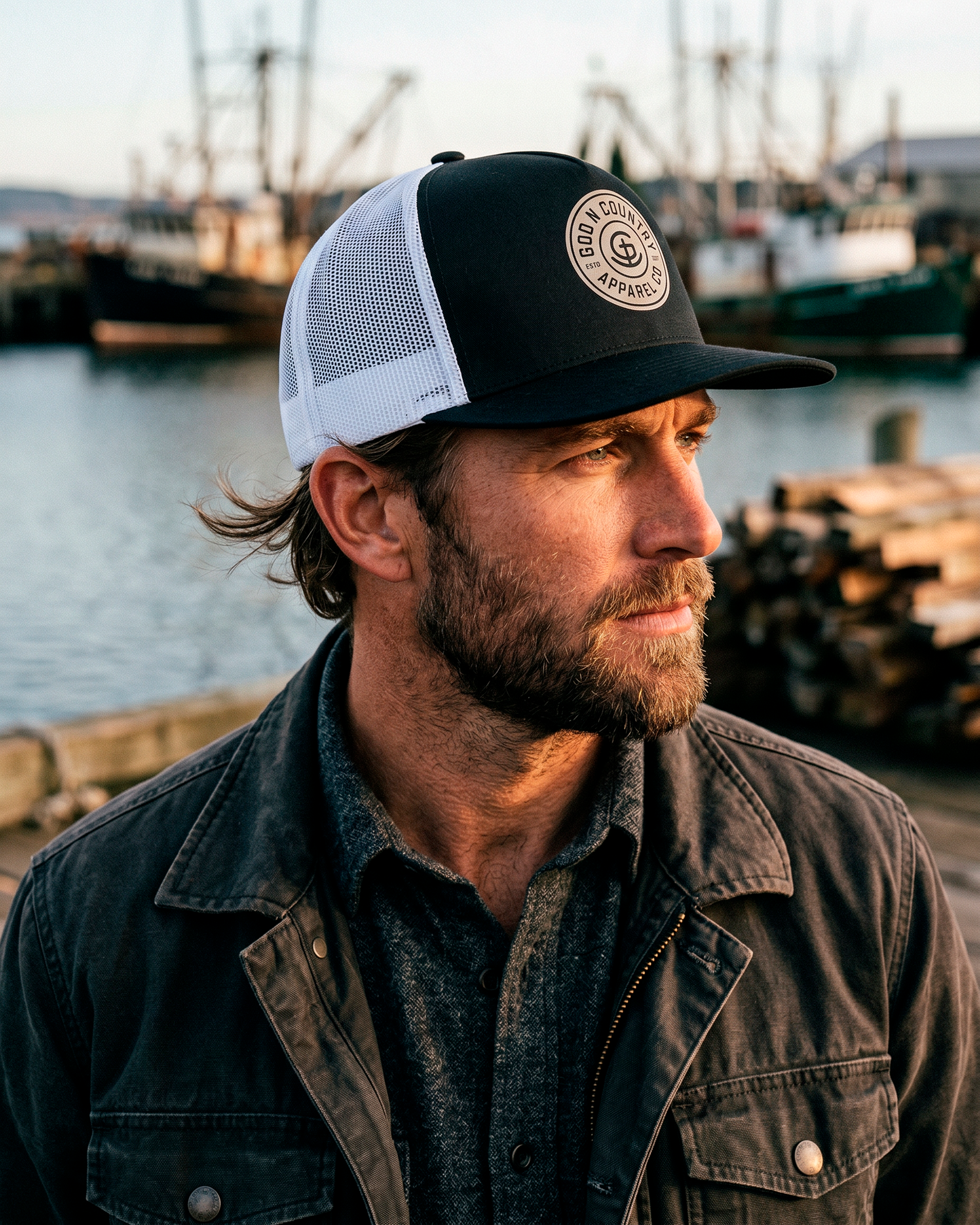 God N' Country Circular Brand Trucker Hat