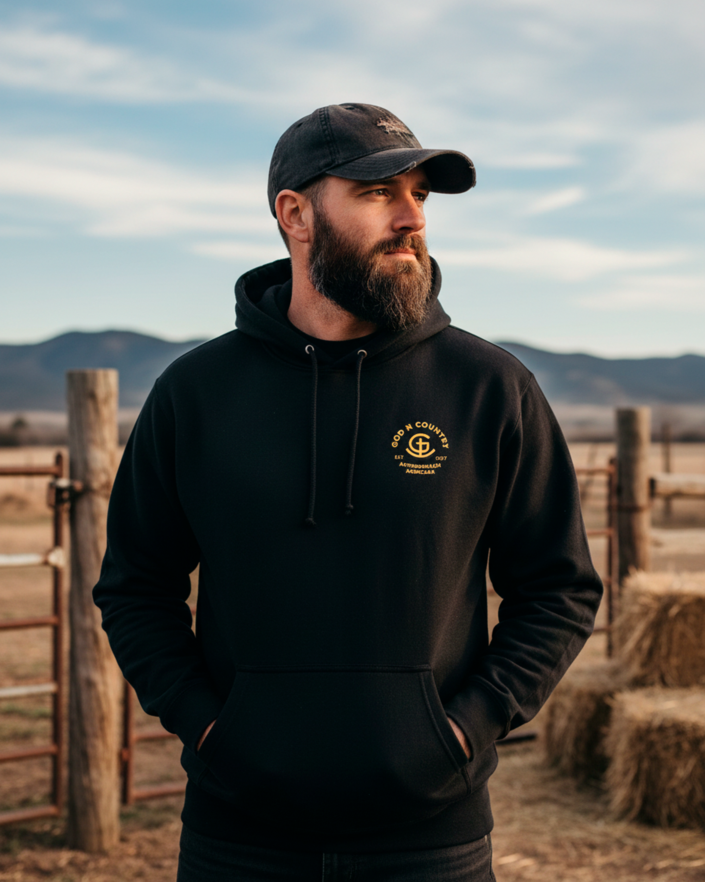 God N Country Signature Brand Light Hoodie